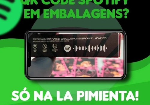 Em nossas embalagens, você encontra o QR CODE SPOTIFY! 