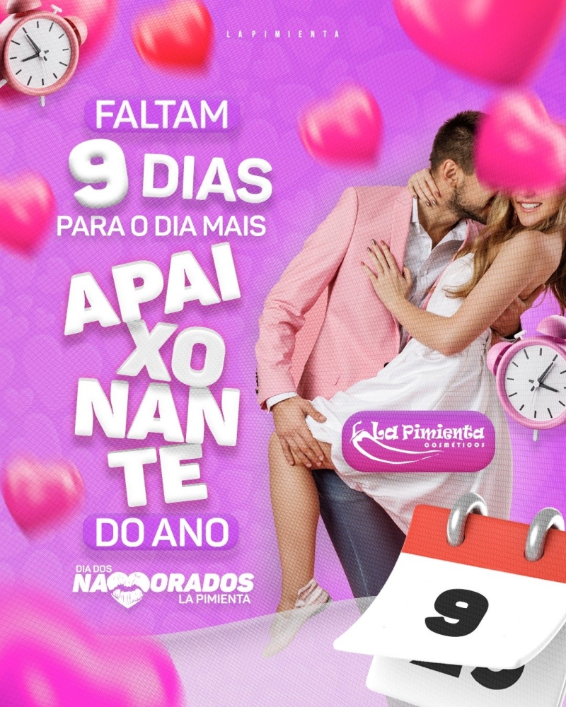 FALTAM 09 DIAS PARA O DIA MAIS APAIXONANTE DO ANO! 