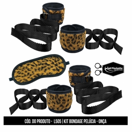 KIT BONDAGE EM PELÚCIA ONÇA