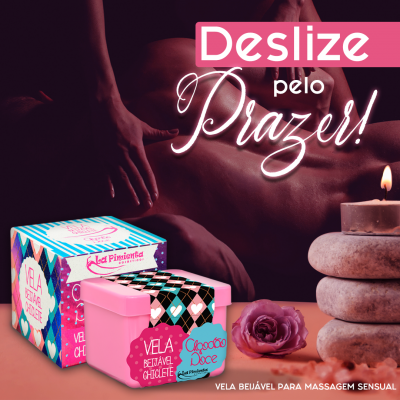 VELA BEIJÁVEL ALGODÃO DOCE CHICLETE