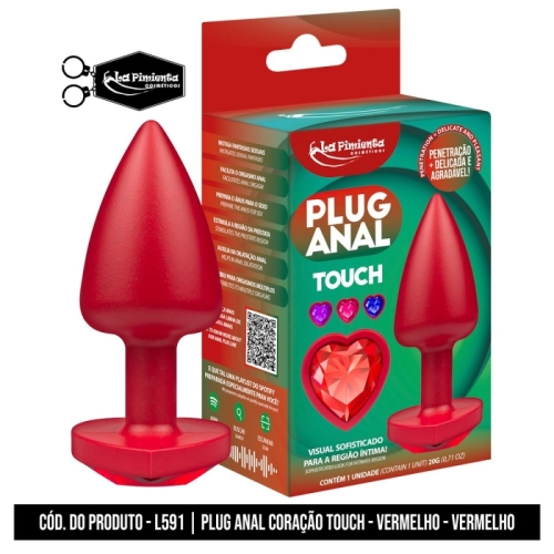 PLUG ANAL VERMELHO TOUCH - VERMELHO