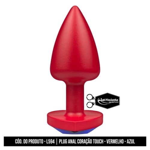 PLUG ANAL VERMELHO TOUCH - AZUL