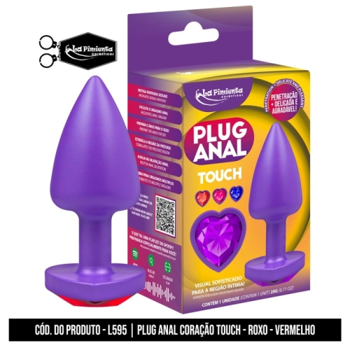 PLUG ANAL ROXO TOUCH - VERMELHO