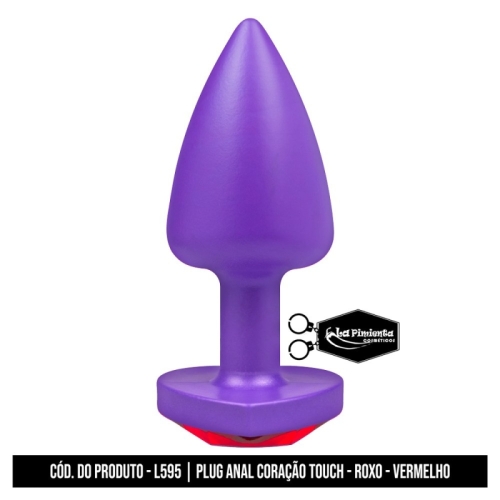 PLUG ANAL ROXO TOUCH - VERMELHO