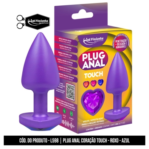 PLUG ANAL ROXO TOUCH - AZUL