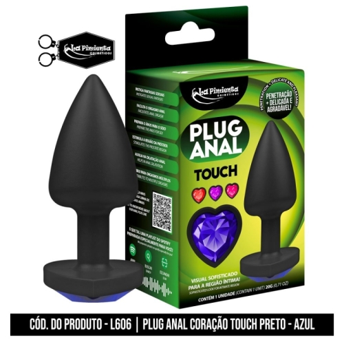 PLUG ANAL PRETO TOUCH - AZUL