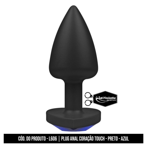 PLUG ANAL PRETO TOUCH - AZUL