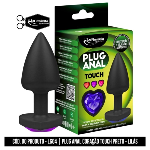 PLUG ANAL PRETO TOUCH - LILÁS