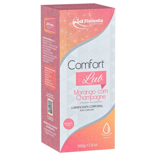 COMFORT LUB 500g - MORANGO COM CHAMPAGNE